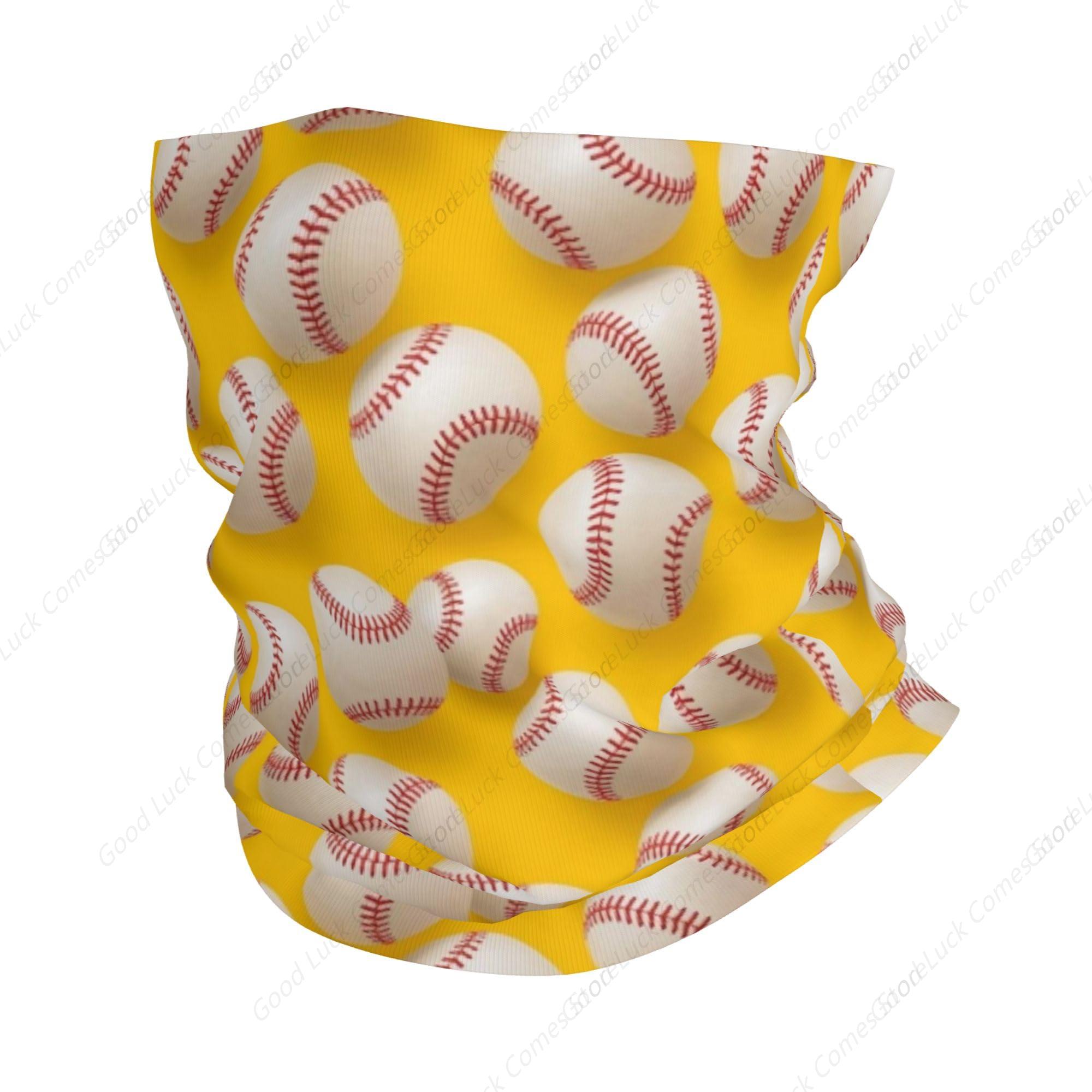 Cycling Face Mask - Yellow Softball Neck Gaiter Face Mask