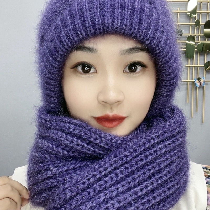 Women's Knit Hat Scarf Set Fle – Cycling Gear For Cold Weather recenzja i cena