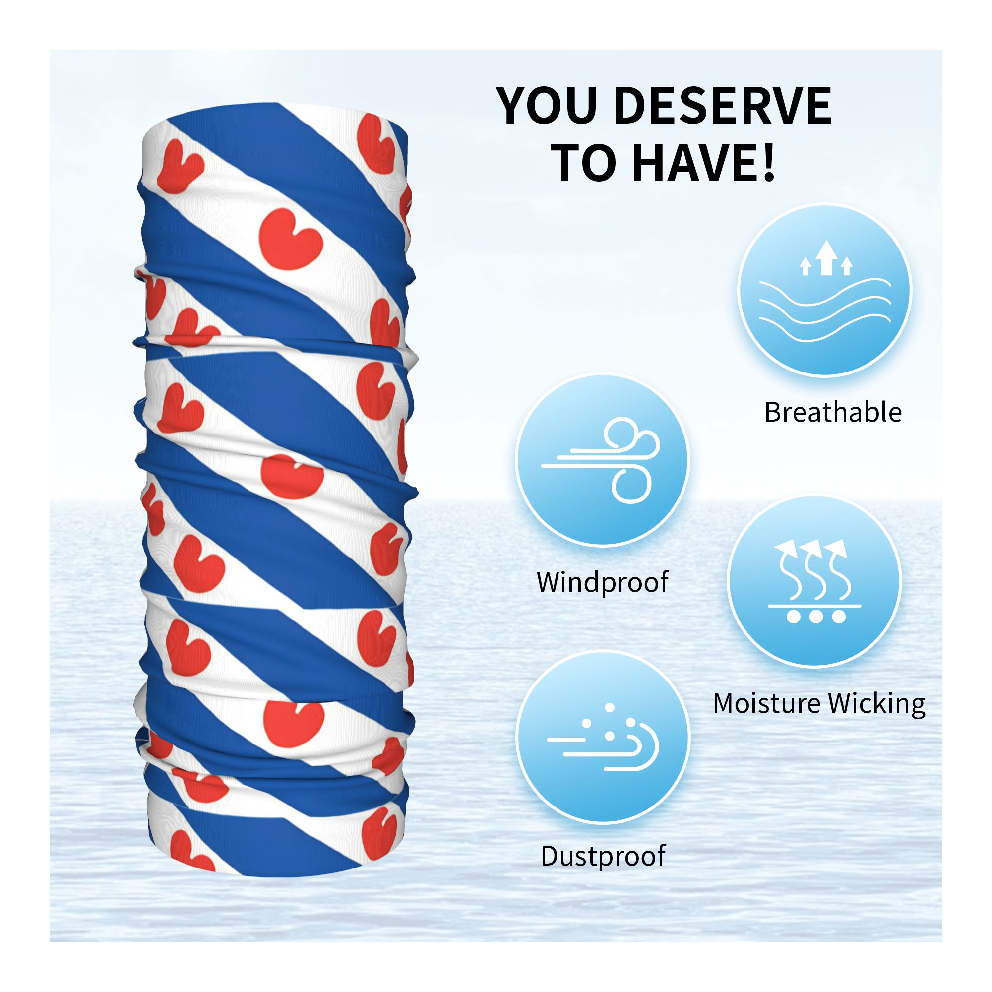 Friesland Flag Bandana  Vintag – Cycling Face Mask recenzja i cena