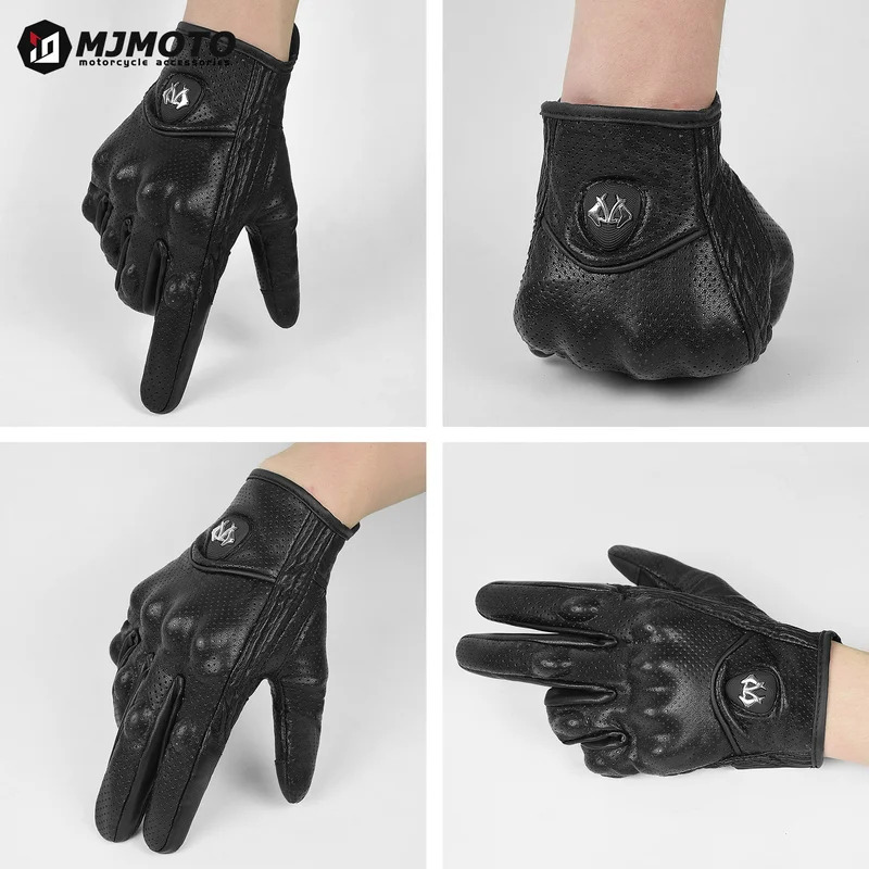 Retro Motorcycle Gloves PU Lea – Cycling Gear And Equipment recenzja i cena