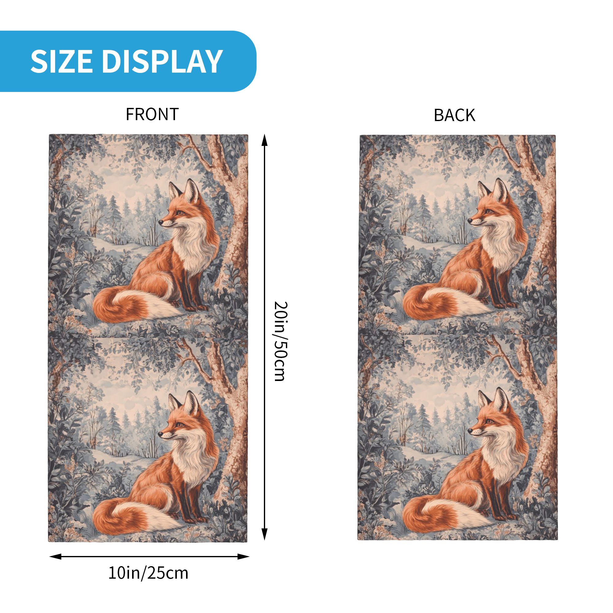 Fox and Floral Design Bandana  – Cycling Face Mask recenzja i cena