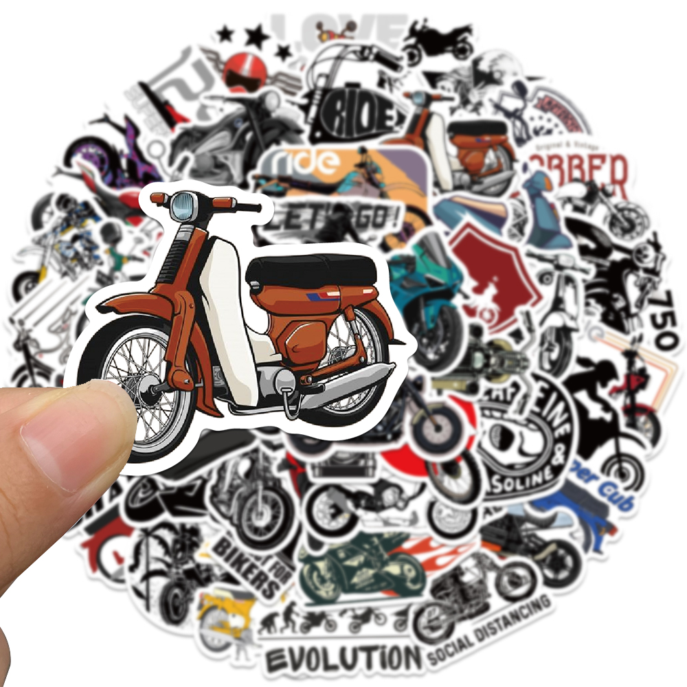 50pcs Retro Motorcycle Sticker – Bicycle Helmet recenzja i cena