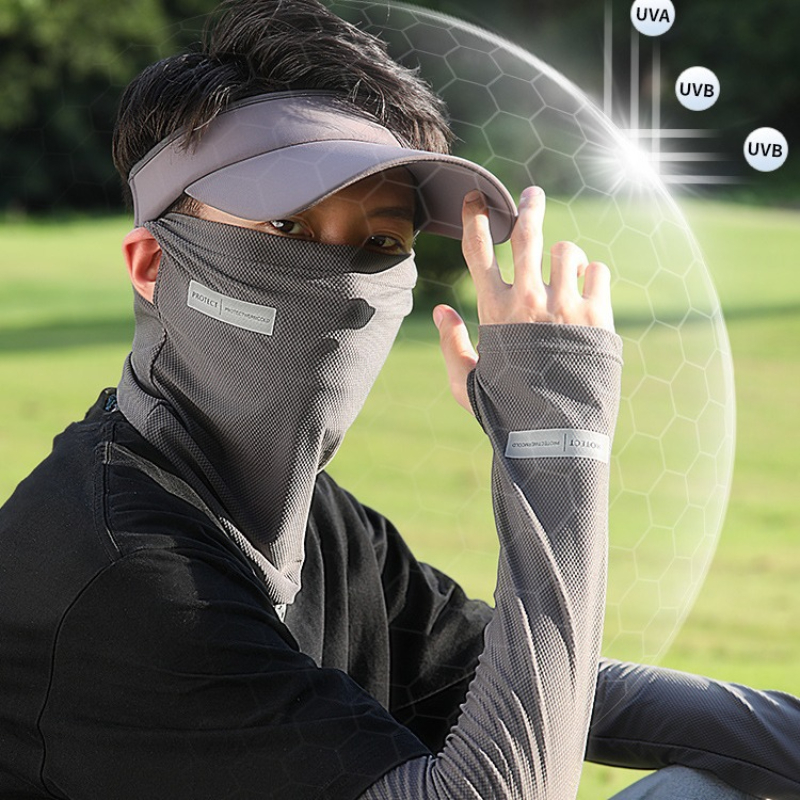 2Pcs Set Sun UV Protection Arm – Cycling Face Mask recenzja i cena