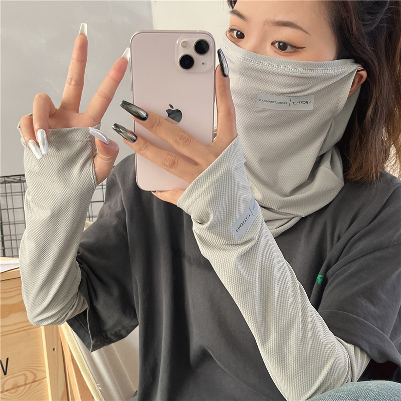 2Pcs Set Sun UV Protection Arm – Cycling Face Mask recenzja i cena
